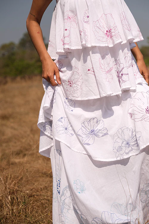 Okhai 'Amelia' Hand Embroidered and Mirrorwork Dress - Image 9