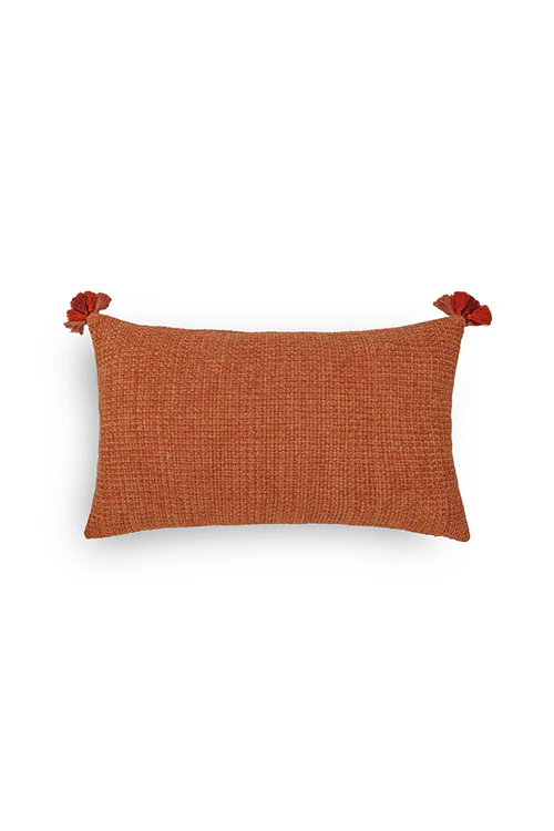Onset Homes Ananya Handwoven Cushion-Rust - Image 2