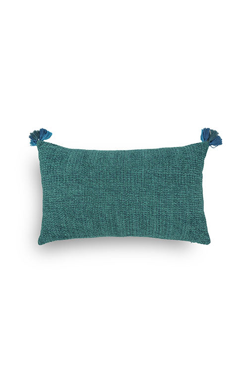 Onset Homes Ananya Handwoven Cushion-Turquoise - Image 4