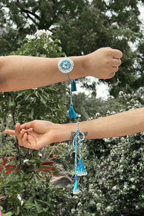 Antarang Asmani Jumki Bhai-Bhabhi Rakhi Set