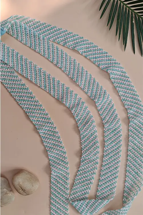 Antarang- Bead Work- Radhika Ambari Gulabi Haar [Long Nekpiece] - Image 5