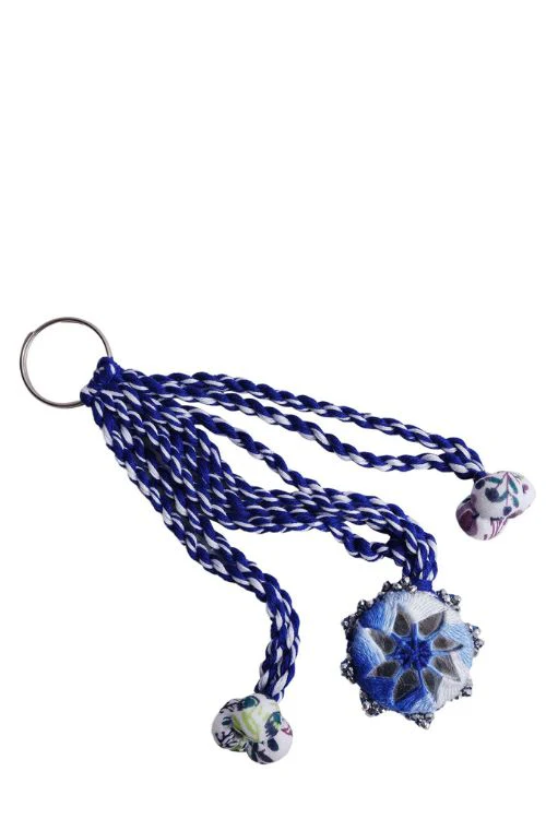 Antarang, Blue Key Chain, 100% Cotton. Hand Made By Divyang Rural Women - Image 3