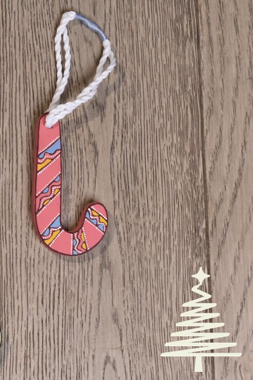 Antarang- Christmas Joy, Handcrafted: Terracotta Ornaments - Pink (Set Of 4) - Image 3