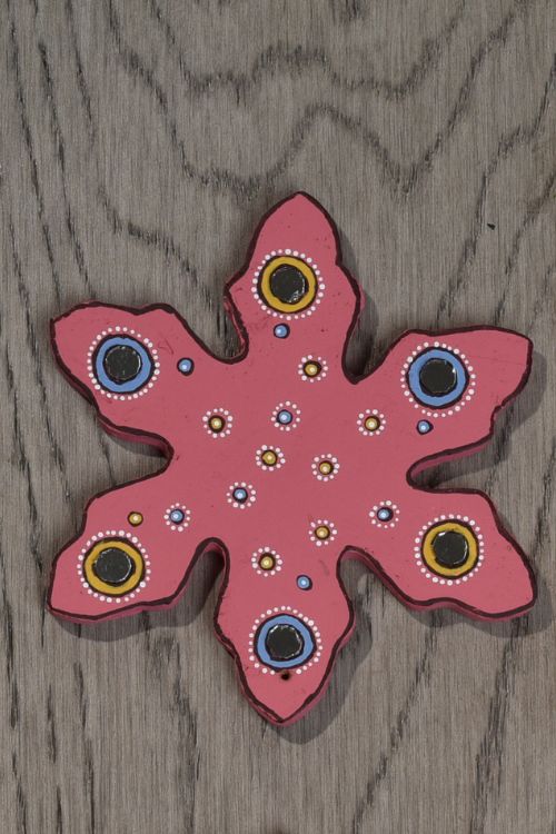 Antarang- Christmas Joy, Handcrafted: Terracotta Ornaments - Pink (Set Of 4) - Image 4