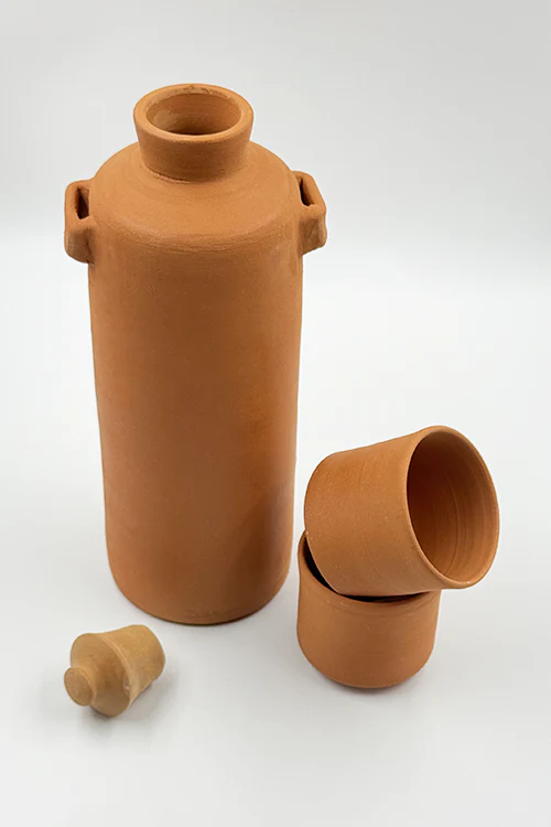 Antarang - Handcrafted Terracotta Water Bottle– Eco-Friendly & Sustainable - Image 5