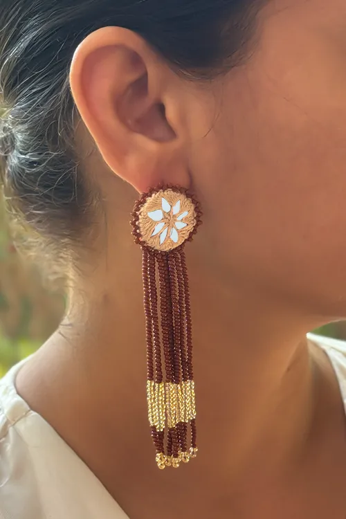 Antarang- Jil-Mil Earrings- Cream