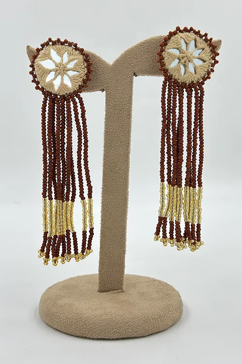 Antarang- Jil-Mil Earrings- Cream - Image 4