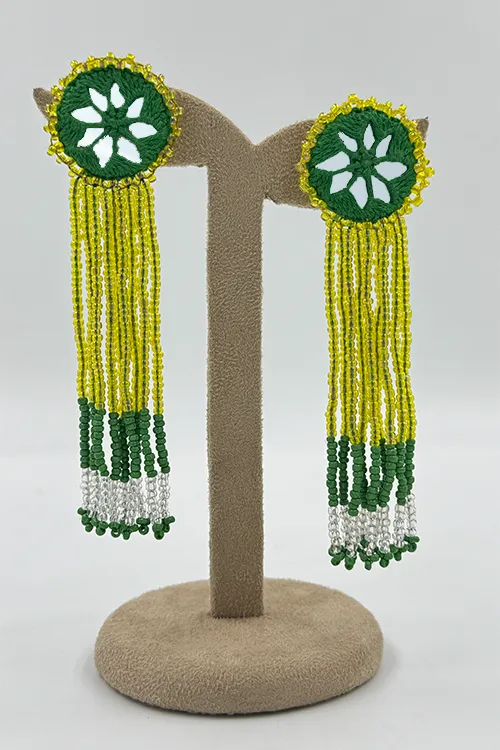 Antarang- Jil-Mil Earrings- Green - Image 4
