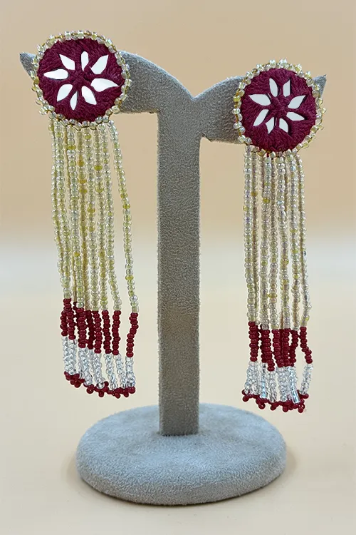 Antarang- Jil-Mil Earrings- Maroon - Image 4