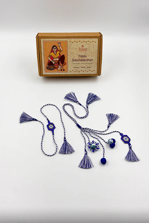Antarang Protector Bead-Evil Eye Lumba Bhai Bhabhi Rakhi Set - Image 5
