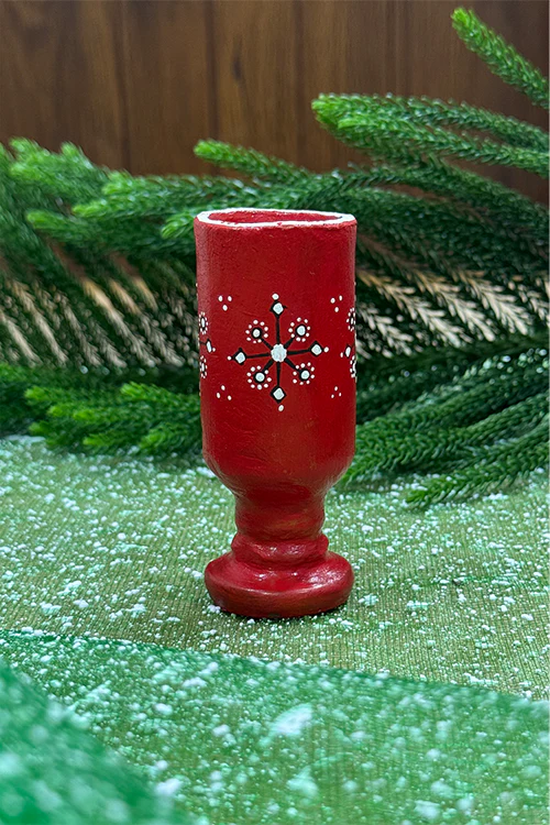 Antarang- Terracotta-Red Multifunctional Candle/Flower Holder - Image 4