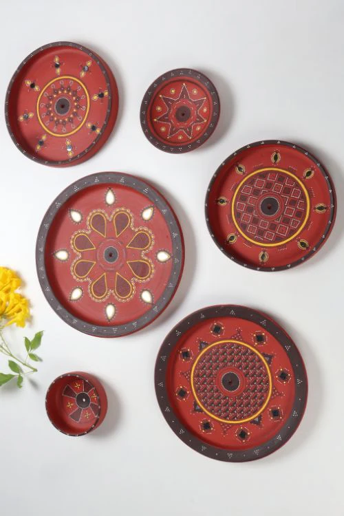 Antarang- Terracotta Wall Plate- Small - Image 3