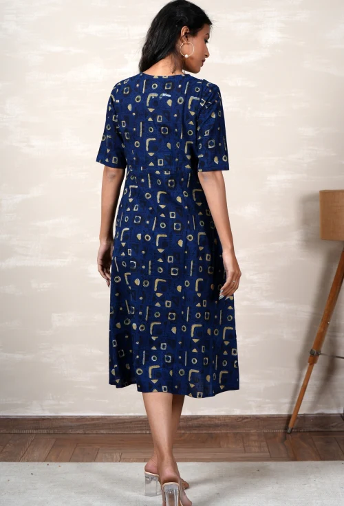 Sooti Syahi Ariel Hand Block Printed Dress - Image 5