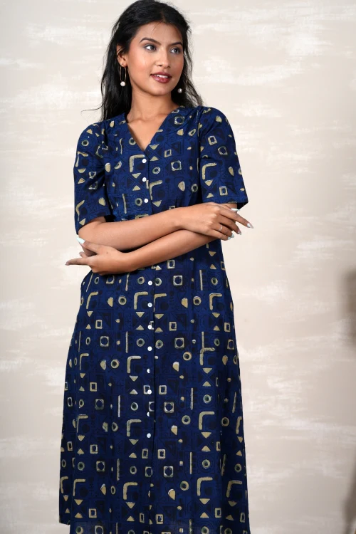 Sooti Syahi Ariel Hand Block Printed Dress - Image 6