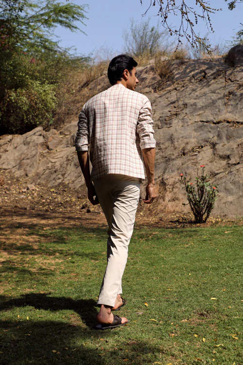 Rangsutra Arka Cotton Checked Short Kurta - Image 4