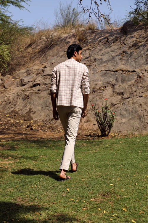 Rangsutra Arka Cotton Checked Short Kurta - Image 5
