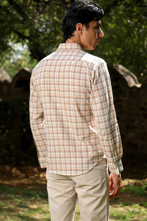 Rangsutra Arka Cotton Checked Full Sleeve Shirt - Image 2