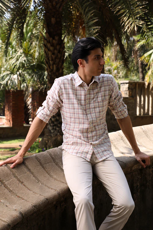 Rangsutra Arka Cotton Checked Full Sleeve Shirt - Image 4