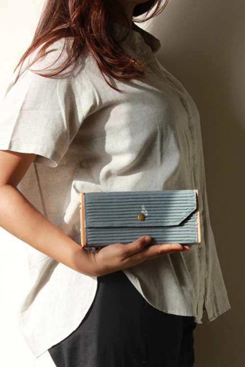 Lukka Chuppi Ash Gray Mini Clutch - Single Sleeve - Image 3
