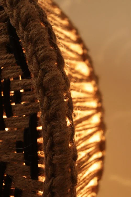 Sirohi Asteroid Jute & Cotton Round Lamp - Image 3
