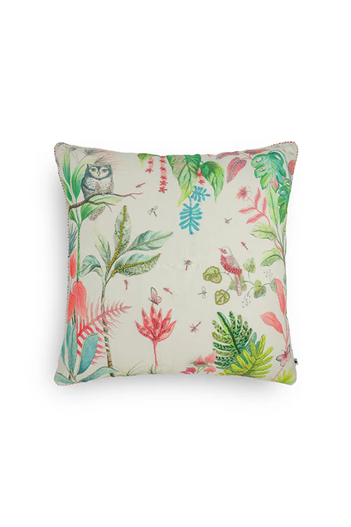 Onset Homes Bagicha Hand Embroidered Cushion-Pink - Image 2