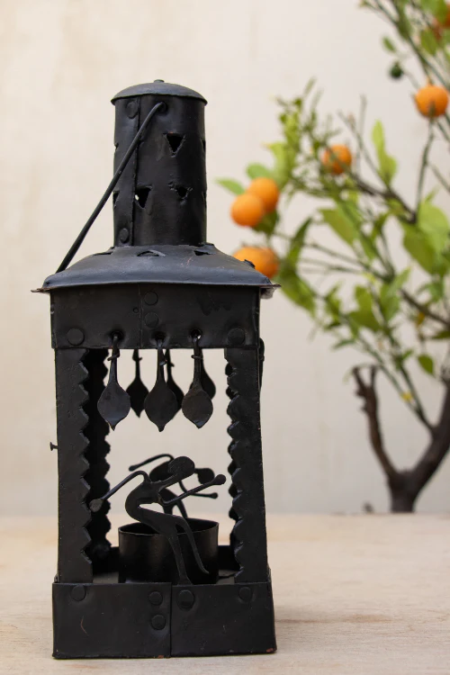 TICH Bastar Tribal Art - Candle Holder, Square - Image 3