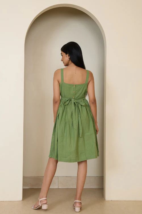 Bebaak Ada Floral Hand Embroidered & Handwoven Dress - Image 4