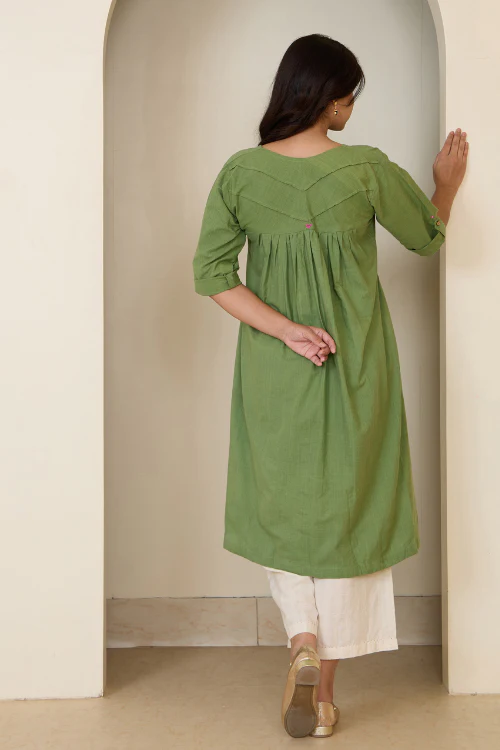 Bebaak Ada Heart Hand Embroidered & Handwoven Tunic Set - Image 5