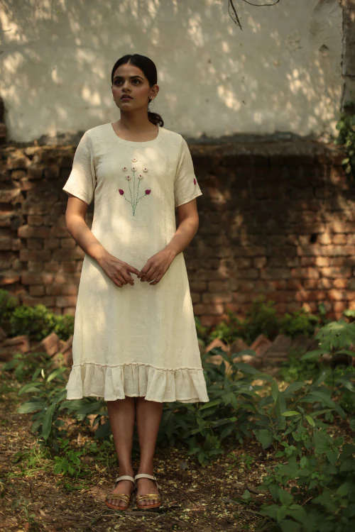 Bebaak Aline Handwoven Kora Dress - Image 4