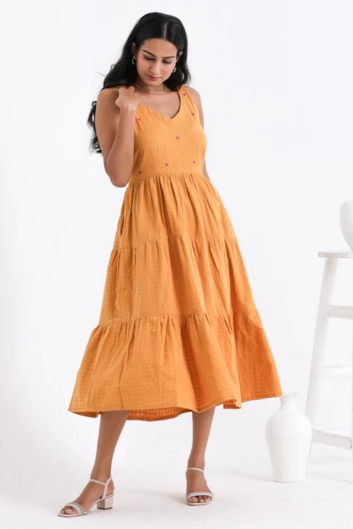 Bebaak Amara Flare Pure Cotton Hand Embroidered Dress - Image 5