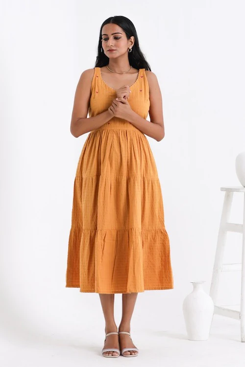 Bebaak Amara Flare Pure Cotton Hand Embroidered Dress - Image 6