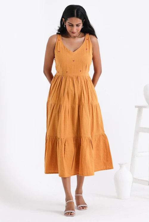 Bebaak Amara Flare Pure Cotton Hand Embroidered Dress - Image 8