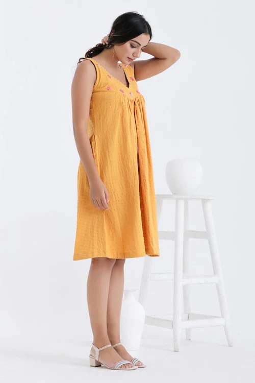Bebaak Amara Lily Pure Cotton Hand Embroidered Dress - Image 7