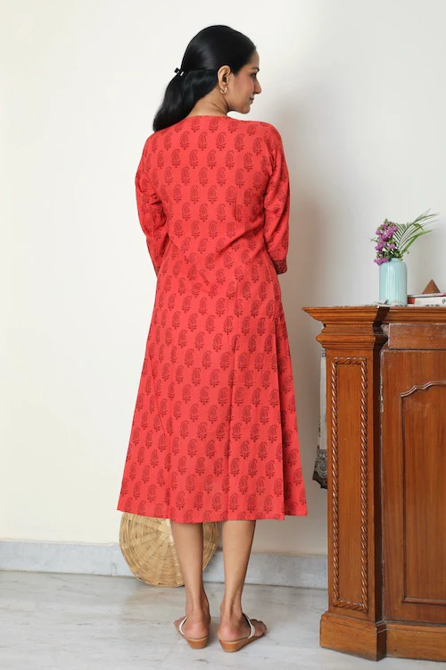 Bebaak Amruta Bagh Printed Gather Dress - Image 6