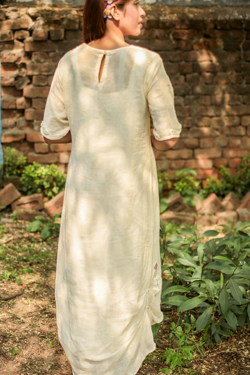 Bebaak Cowl Handwoven Kora Dress - Image 4