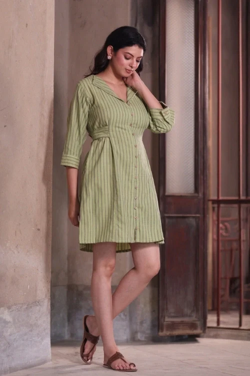 Bebaak Dhaani Handwoven Shirt Dress - Image 2