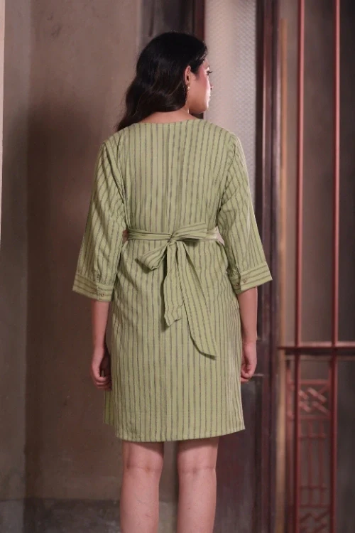 Bebaak Dhaani Handwoven Shirt Dress - Image 4