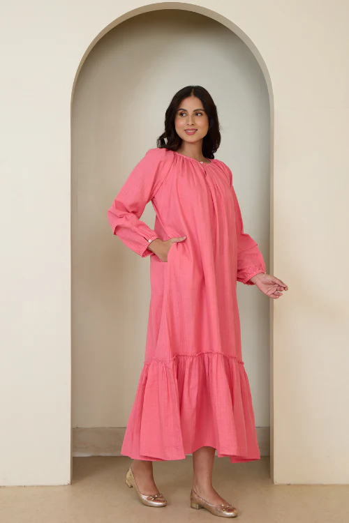 Bebaak Dia Flounce Handwoven Dress - Image 3
