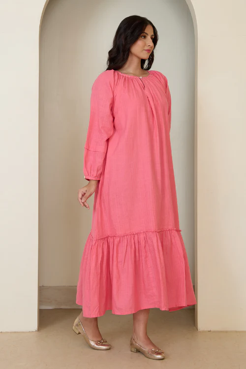 Bebaak Dia Flounce Handwoven Dress - Image 4