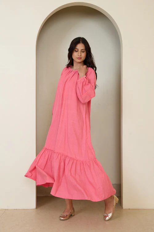 Bebaak Dia Flounce Handwoven Dress - Image 5