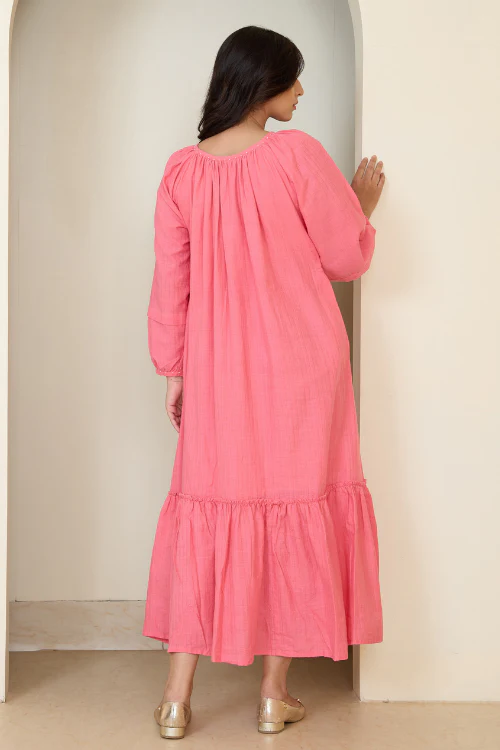 Bebaak Dia Flounce Handwoven Dress - Image 6