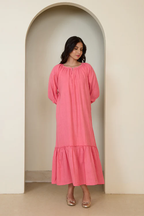 Bebaak Dia Flounce Handwoven Dress - Image 7