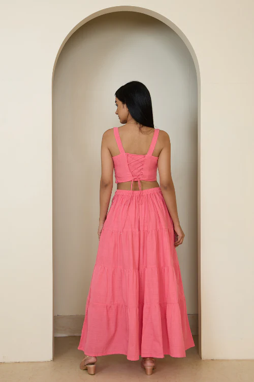 Bebaak Dia Hand Embroidered & Handwoven Skirt Set - Image 5