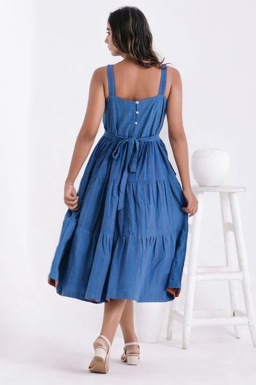 Bebaak Ira Flare Pure Cotton Hand Embroidered Dress - Image 7
