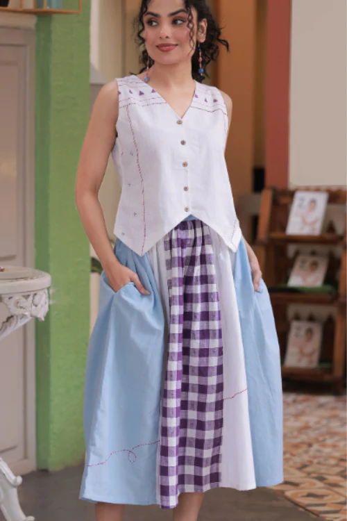 Bebaak Megha Boho Handwoven Skirt Set