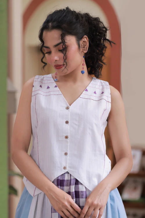 Bebaak Megha Boho Handwoven Skirt Set - Image 2