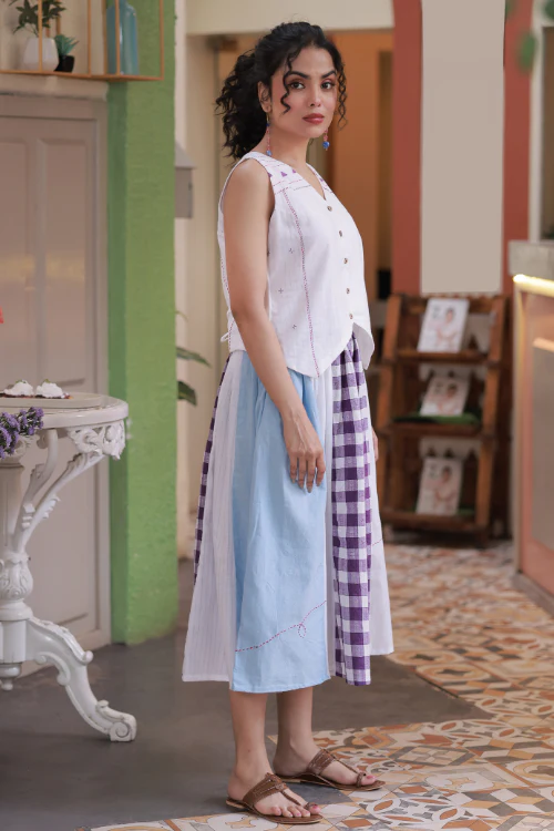 Bebaak Megha Boho Handwoven Skirt Set - Image 5