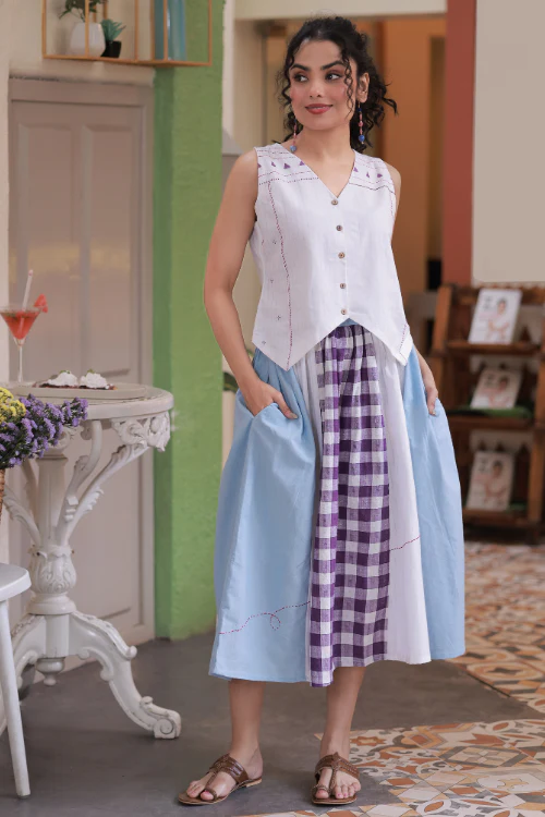 Bebaak Megha Boho Handwoven Skirt Set - Image 6