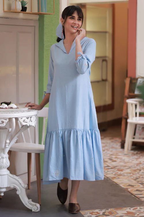 Bebaak Megha Handwoven Flounce Dress - Image 2