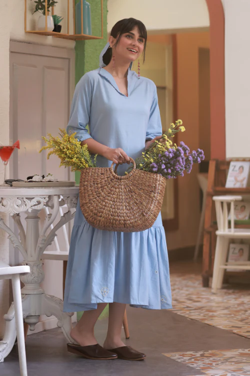 Bebaak Megha Handwoven Flounce Dress - Image 3